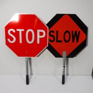 04-00002 Traffic Stop Slow Paddle 18"