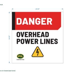 Danger - Overhead Power Lines